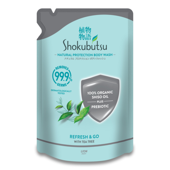 SHOKUBUTSU BODY WASH (REFILL) REFERSH&GO 800GM