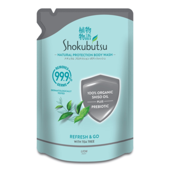 SHOKUBUTSU BODY WASH (REFILL) REFERSH & GO 800GM