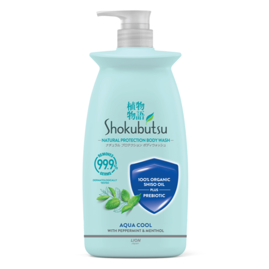 SHOKUBUTSU BODY WASH AQUA COOL 900GM