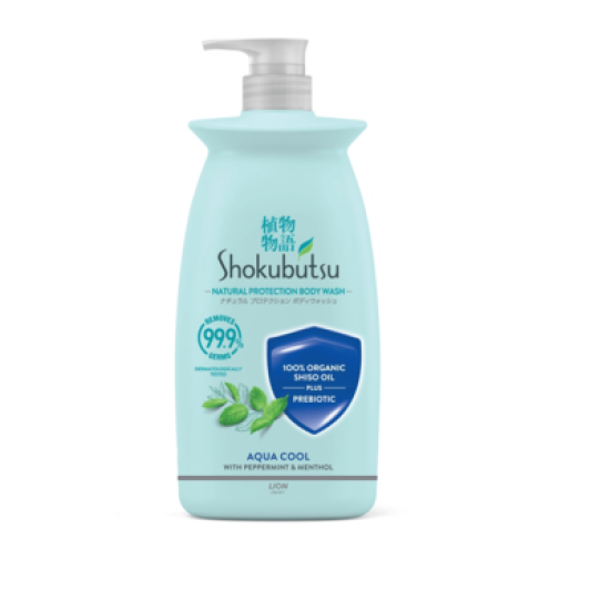 SHOKUBUTSU BODY WASH AQUA COOL 900GM