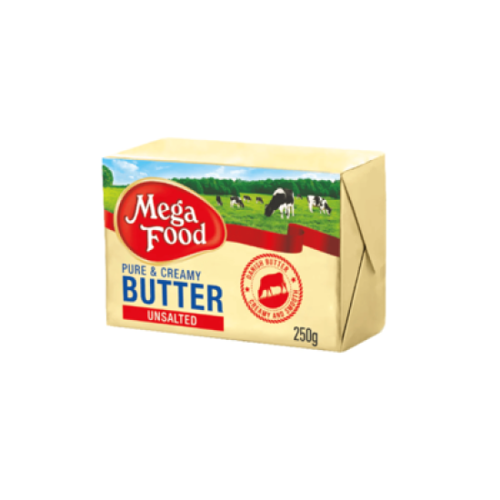 MEGA FOOD BUTTER UNSALTED 250G