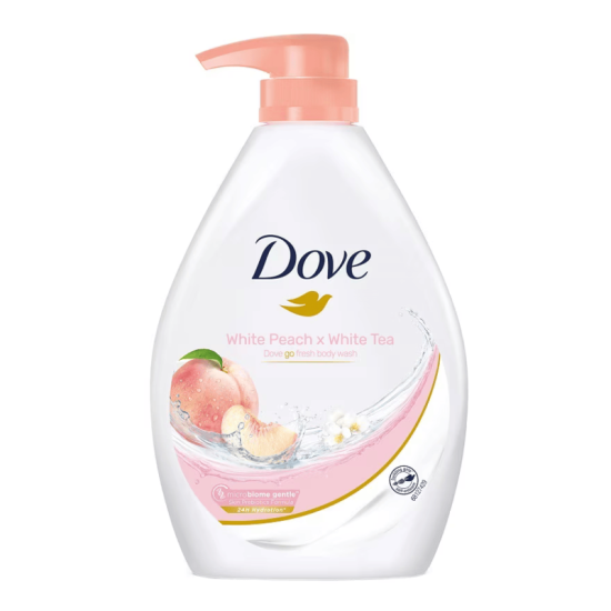 DOVE BODY WASH - WHITE PEACH 1000ML