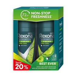 REXONA MEN DEODORANT LIME COOL 2*45ML REXONA MEN DEODORANT LIME COOL 2*45ML