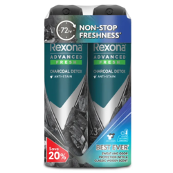 REXONA MEN DEODORANT SPRAY CHARCOAL 135ML*2