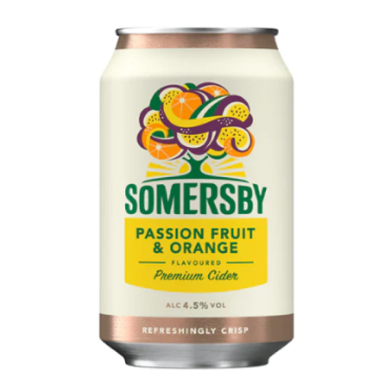 SOMERSBY PASSION FRUIT & ORANGE CIDER 320ML