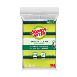 SCOTCH BRITE TOUGH CLEAN SCRUB SPONGE 4EA/PK SCOTCH BRITE TOUGH CLEAN SCRUB SPONGE 4EA/PK