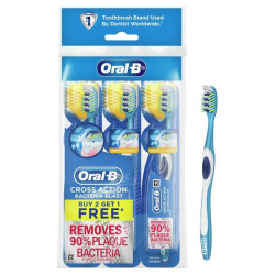 ORAL-B TOOTHBRUSH BACTERIA BLAST SOFT 3'S ORAL-B TOOTHBRUSH BACTERIA BLAST SOFT 3'S