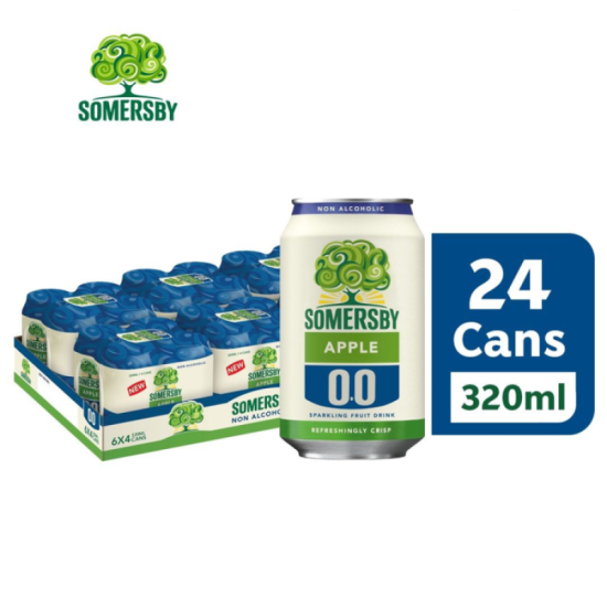 SOMERSBY APPLE 0.0 CARBONATE DRINK 320ML*24