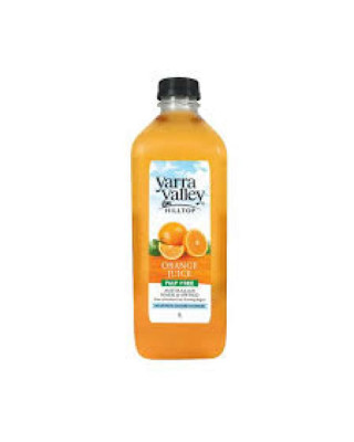 YARRA VALLEY ORANGE JUICE PULP FREE 1 LITER