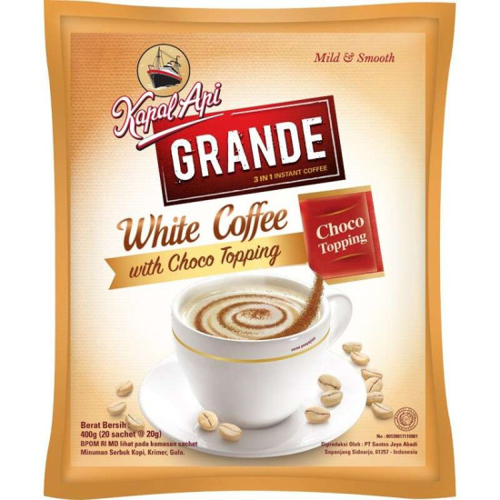 KAPAL API GRANDE 3IN1 WHITE COFFEE 20GM*20