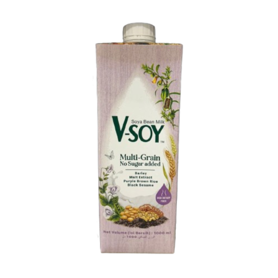 V-SOY MULTIGRAIN NO SUGAR ADDED SOYA BEAN MILK 1L