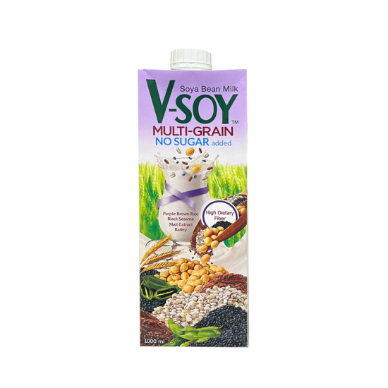 V-SOY MULTIGRAIN NO SUGAR ADDED SOYA BEAN MILK 1L