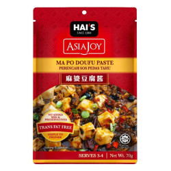 HAI`S ASIA JOY MA PO DOUFU PASTE 70GM HAI`S ASIA JOY MA PO DOUFU PASTE 70GM