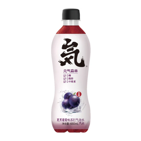GENKI SPARKLING WATER BLACK GRAPE 480ML