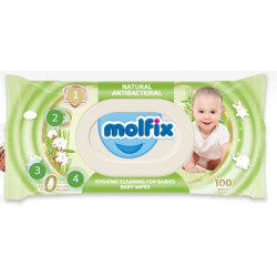 MOLFIX WET WIPES NATURAL ANTIBACTERIAL 100'S MOLFIX WET WIPES NATURAL ANTIBACTERIAL 100'S