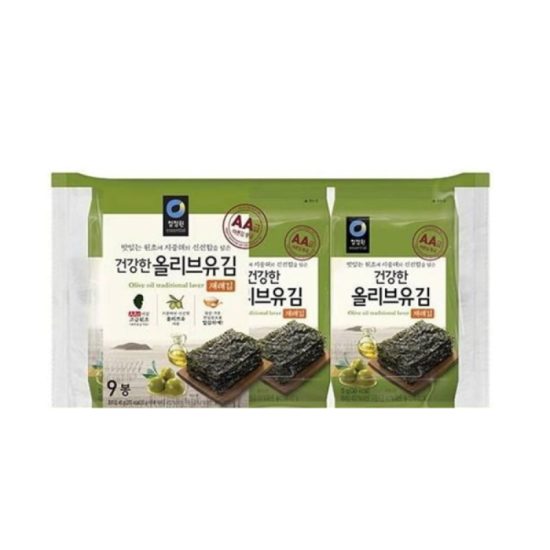 DAESANG OLIVE OIL TRADITIONAL SEAWEED LAVER 5GM*9