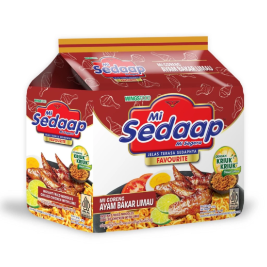MI SEDAAP GORENG AYAM BAKAR LIMAU 89GM*5