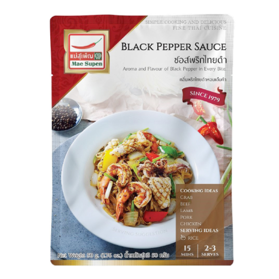 MAE SUPEN BLACK PEPPER SAUCE 50G