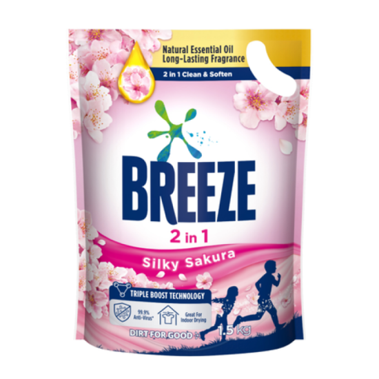 BREEZE LIQUID (REFILL) SILKY SAKURA 1.5KG