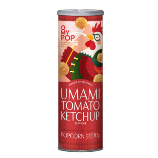 OMYPOP POPCORN TOMATO KETCHUP 70GM