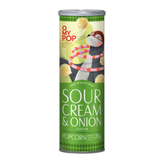 OMYPOP POPCORN SOUR CREAM&ONION 70GM