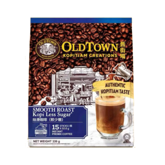 OLD TOWN SMOOTH ROAST LESS SUGAR COFFEE 25GM*15