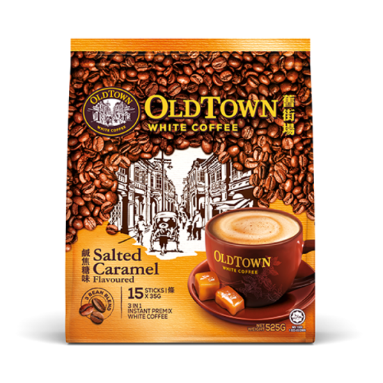 OLD TOWN SALTED CARAMEL WHITE COFFEE 35GM*15