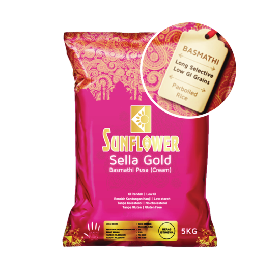 SUNFLOWER SELLA GOLD BASMATHI RICE 5KG