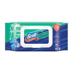 SCOTT PROTECT MULTIPURPOSE  WIPES ANTIBAC 60S SCOTT PROTECT MULTIPURPOSE  WIPES ANTIBAC 60S