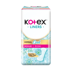KOTEX LINER HERBAL COOL REGULAR 150MM UNSCENTED 26