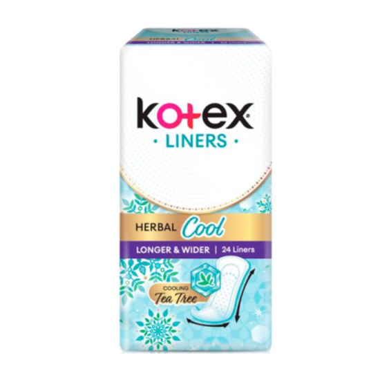 KOTEX LINER HERBAL COOL LONG&WIDER 175MM UNSCENTED