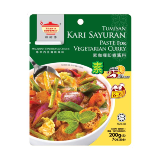 TEAN'S VEGETARIAN CURRY PASTE 200G
