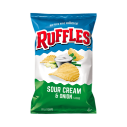RUFFLES SOUR CREAM & ONION 170GM RUFFLES SOUR CREAM & ONION 170GM
