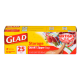 GLAD FOOD STORAGE ZIPPER QUART 25CT