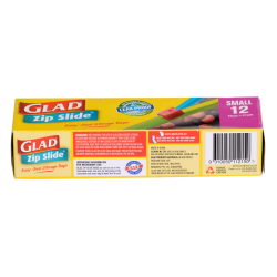GLAD ZIP SLIDE SMALL 12'S GLAD ZIP SLIDE SMALL 12'S