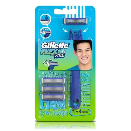 GILLETTE RAZOR FLEXI VIBE 4UP