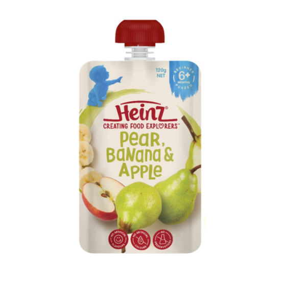 HEINZ PEAR, BANANA & APPLE 120G