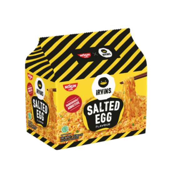 NISSIN IRVINS SALTED EGG INSTANT NOODLE 113GM*5 NISSIN IRVINS SALTED EGG INSTANT NOODLE 113GM*5