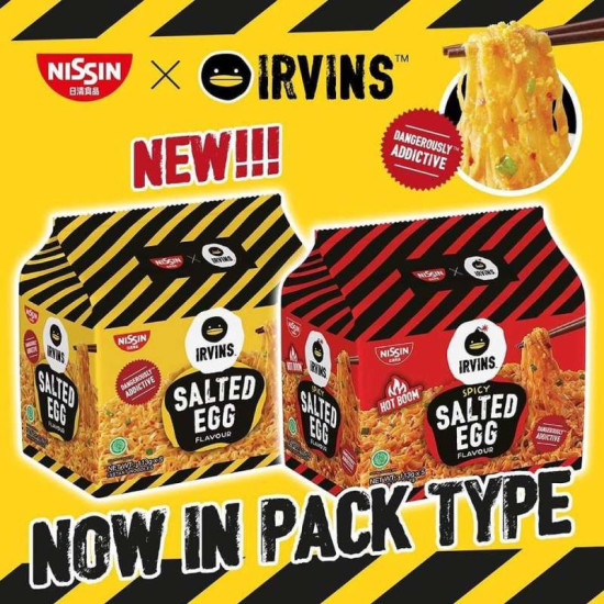 NISSIN IRVINS SALTED EGG INSTANT NOODLE 113GM*5