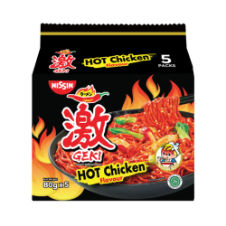 NISSIN GEKI HOT CHICKEN INSTANT NOODLE 80GM*5 NISSIN GEKI HOT CHICKEN INSTANT NOODLE 80GM*5