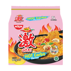NISSIN GEKI HOT CARBO INSTANT NOODLE 81GM*5 NISSIN GEKI HOT CARBO INSTANT NOODLE 81GM*5