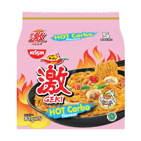 NISSIN GEKI HOT CARBO INSTANT NOODLE 81GM*5