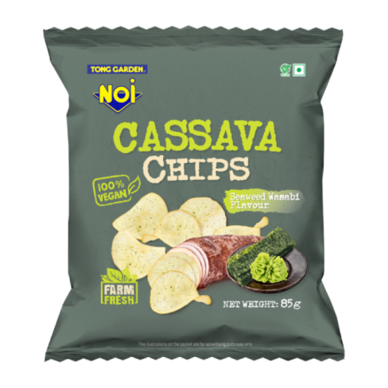 NOI TONG GARDEN CASSAVA CHIPS SEAWEED WASABI 85GM