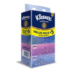 KLEENEX FACIAL TISSUE COMFORT CARE 3PLY 90s*5 KLEENEX FACIAL TISSUE COMFORT CARE 3PLY 90s*5