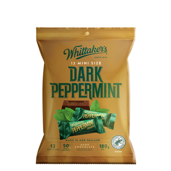 WHITTAKER'S DARK PEPPERMINT SHARE BAGS 180GM