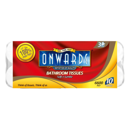 ONWARDS BATHROOM TISSUE 3PLY 220s*10R