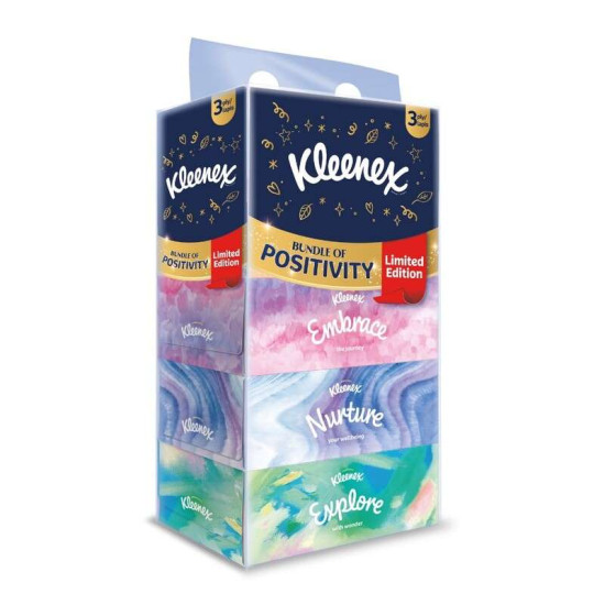 KLEENEX FACIAL TISSUE LIMITED EDITION 3PLY 90S*5