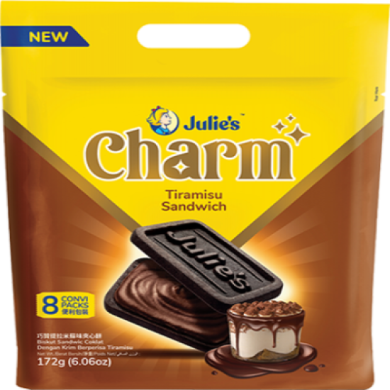 JULIE'S CHARM TIRAMISU SANDWICH 172GM