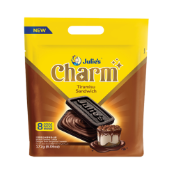 JULIE'S CHARM TIRAMISU SANDWICH 172GM JULIE'S CHARM TIRAMISU SANDWICH 172GM