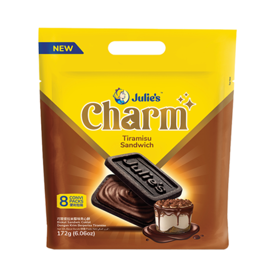 JULIE'S CHARM TIRAMISU SANDWICH 172GM